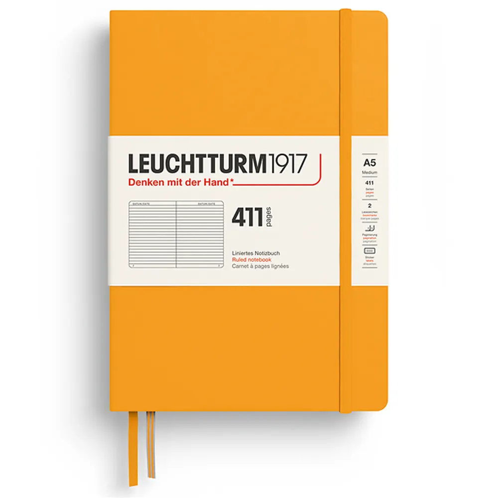 Тефтер А5 Leuchtturm1917 Notebook 411 - Rising Sun, твърди корици, на редове
