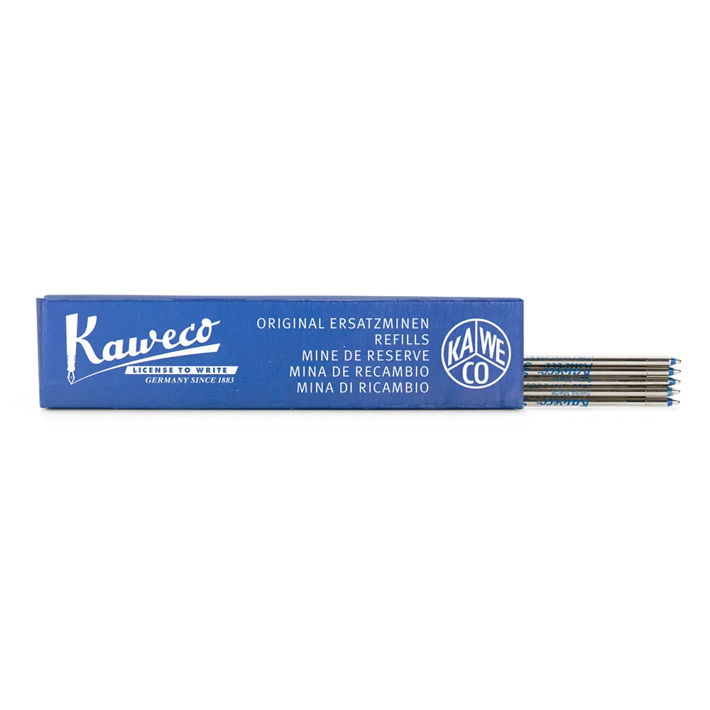Комплект пълнители за химикалка Kaweco - D1, 0.8 мм, 5 бр, син цвят