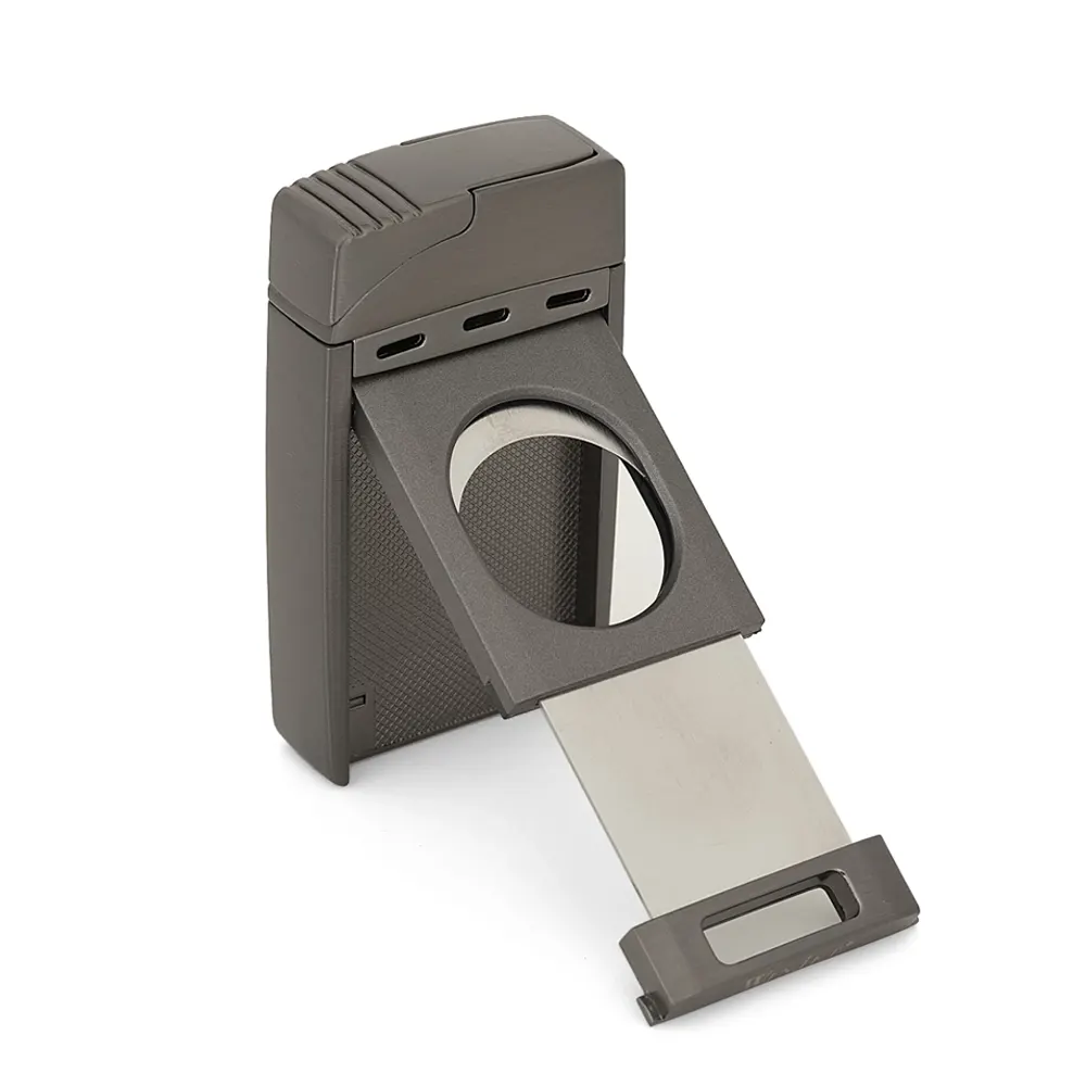 Запалка WinJet - Premium Anthracite, с вградена резачка за пури, сива - 2