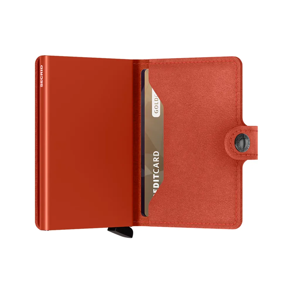 Портфейл SECRID - Mini Original Orange, естествена кожа, с RFID защита - 4