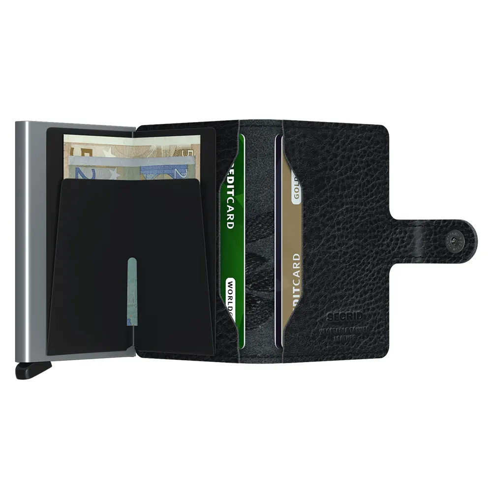 Портфейл SECRID - Mini Stitch Magnolia Black, с RFID защита - 3