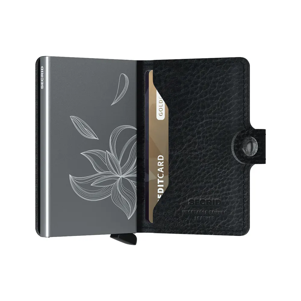 Портфейл SECRID - Mini Stitch Magnolia Black, с RFID защита - 4