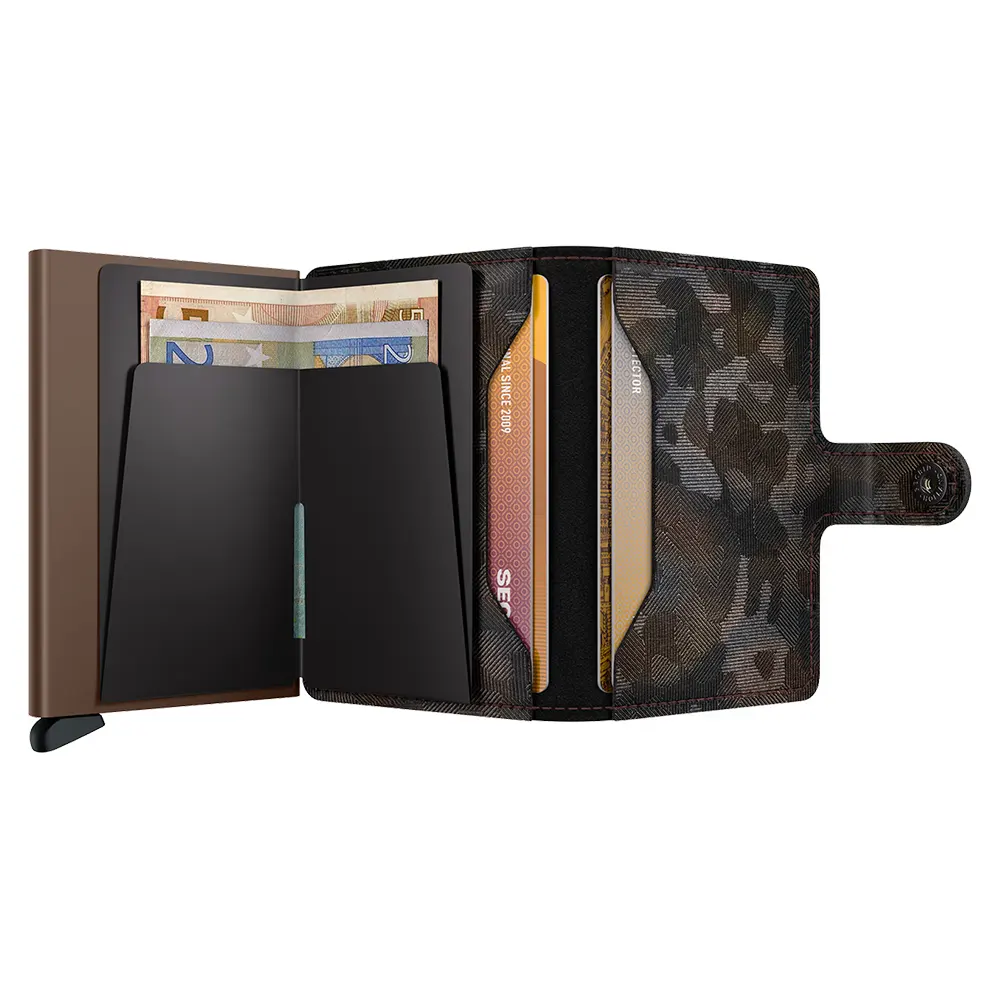 Портфейл SECRID - Mini Jungle Brown, естествена кожа, RFID защита - 3