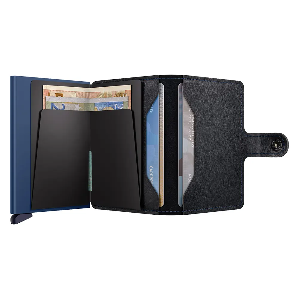 Портфейл SECRID - Mini Original Black Navy, естествена кожа, с RFID защита - 3