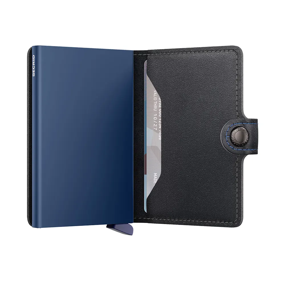 Портфейл SECRID - Mini Original Black Navy, естествена кожа, с RFID защита - 4