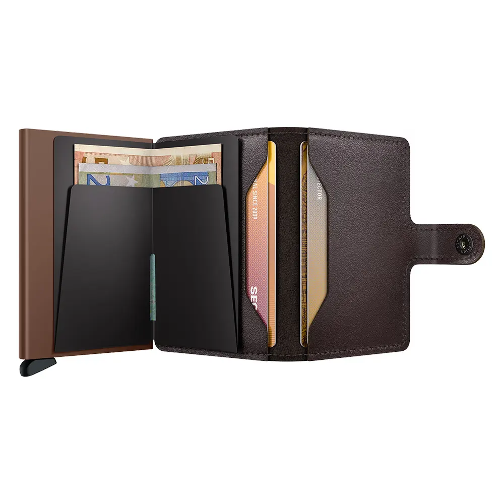 Портфейл SECRID - Mini Original Chocolate, естествена кожа, с RFID защита - 3