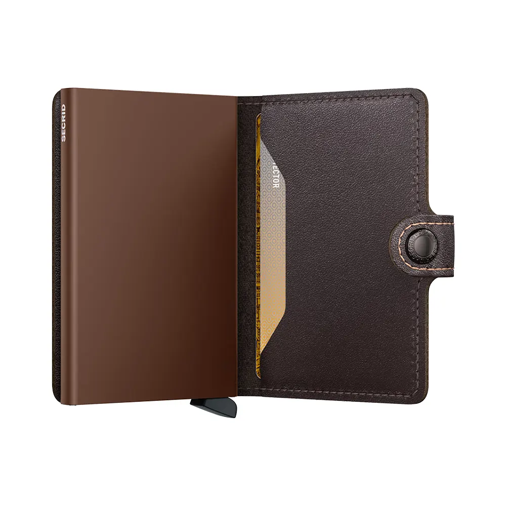 Портфейл SECRID - Mini Original Chocolate, естествена кожа, с RFID защита - 4