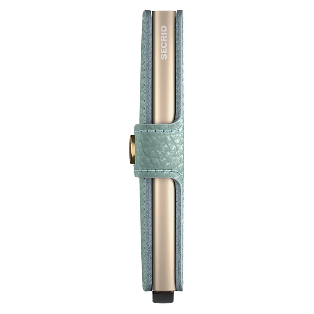 Портфейл SECRID - Mini Pebble Sea Green, естествена кожа, RFID защита - 2