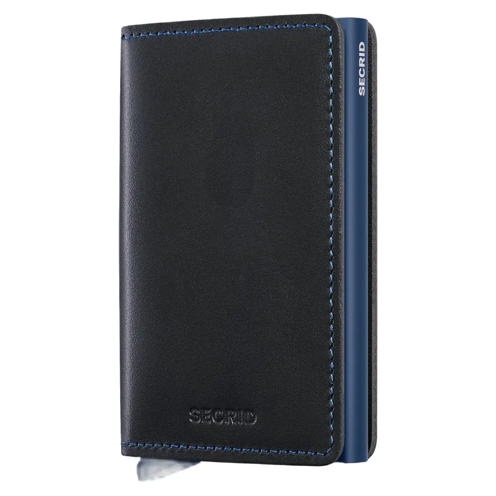 Портфейл SECRID - Slim Original Black-Navy, с RFID защита
