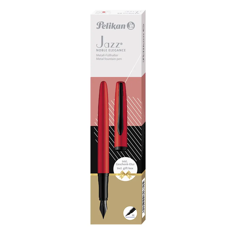 Писалка Pelikan Jazz Noble Elegance - Red, в подаръчна кутия - 6