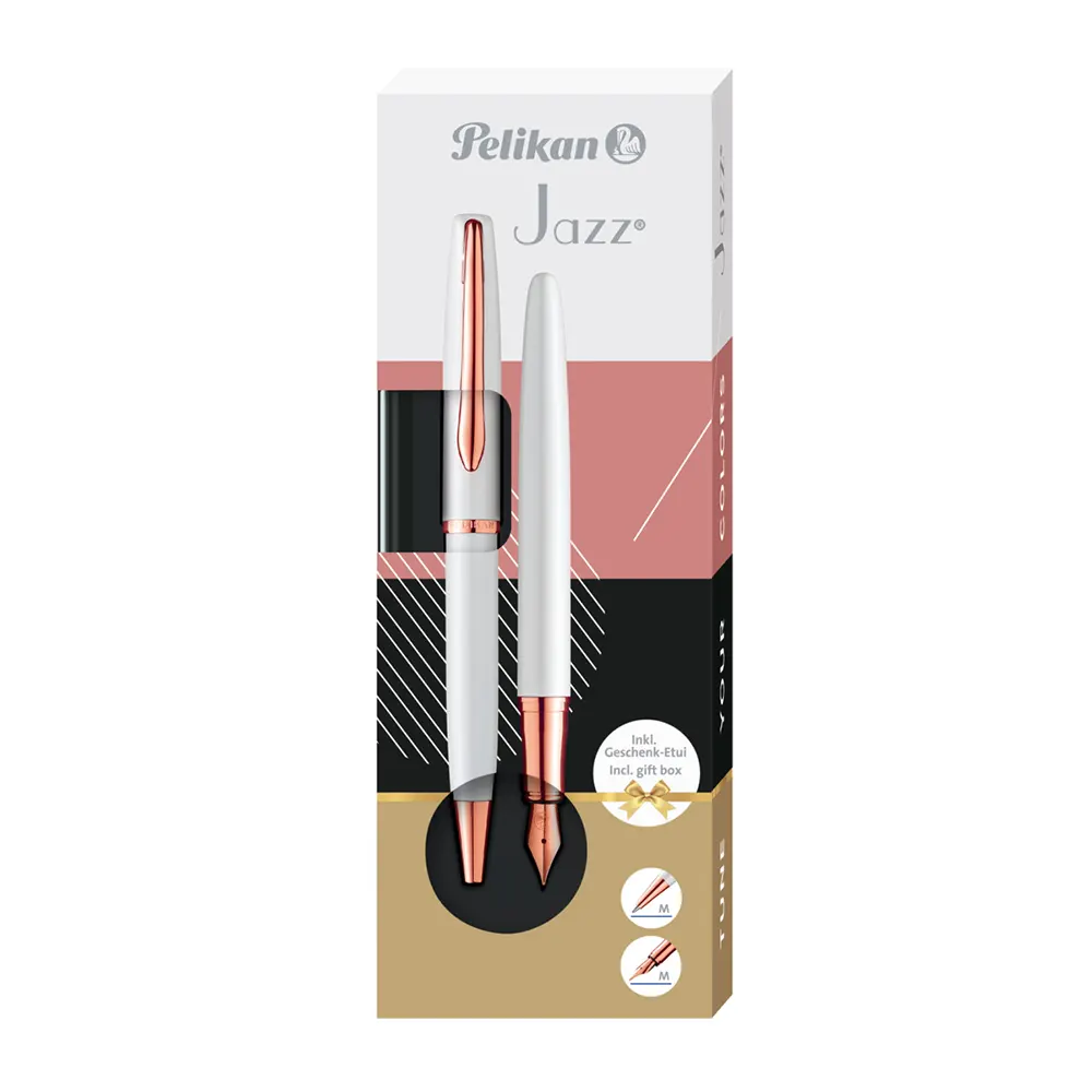 Комплект химикалка и писалка Pelikan Jazz Noble Elegance - Pearl White - 7