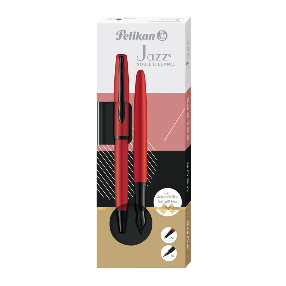 Комплект химикалка и писалка Pelikan Jazz Noble Elegance - Red - 5