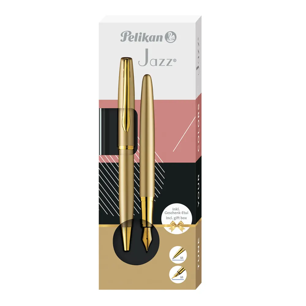 Комплект химикалка и писалка Pelikan Jazz Noble Elegance - Gold - 7