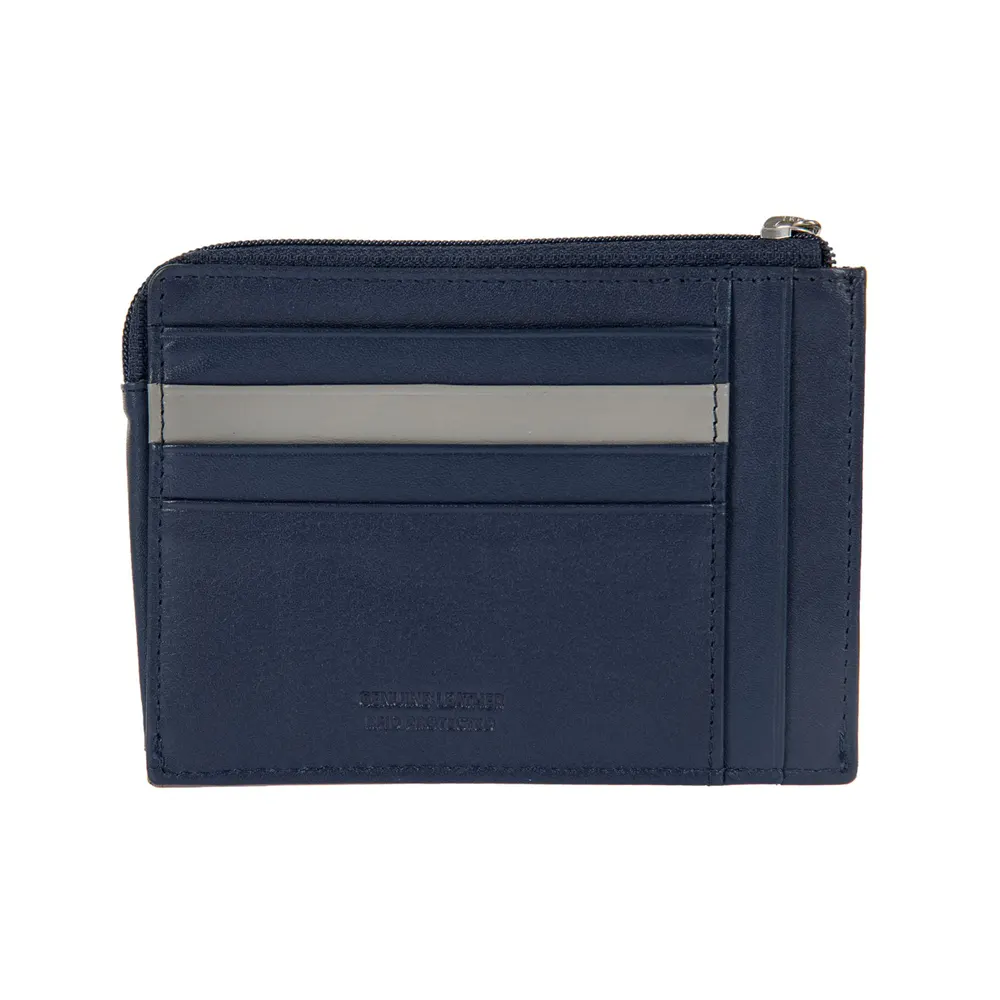 Калъф за карти и документи Bric's - Bernina Ocean Blue, с RFID защита и монетник - 3