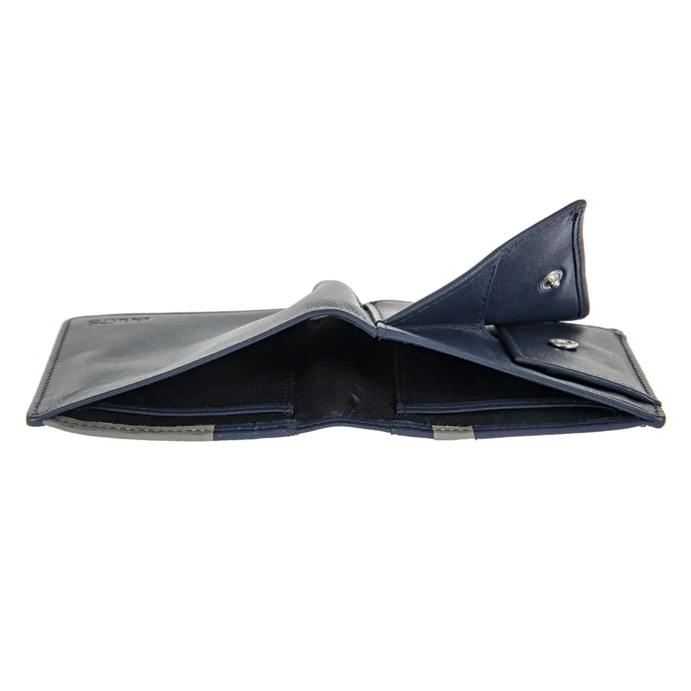 Мъжки портфейл Bric's - Bernina Ocean Blue, с монетник, RFID защита - 3