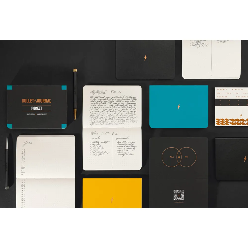 Комплект 3 броя Leuchtturm1917 Bullet Journal Pocket Turquoise - 2