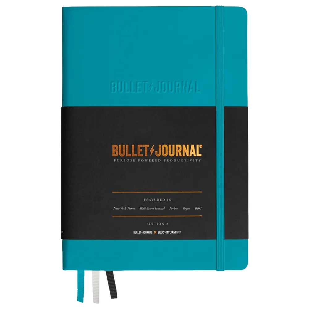 Тефтер А5 Leuchtturm1917 Bullet Journal Edition 2 Turquoise 25, 120g/m² хартия