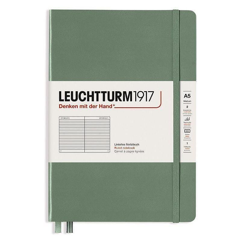 Тефтер А5 Leuchtturm1917 Smooth Colors Collection Olive, твърди корици, на редове