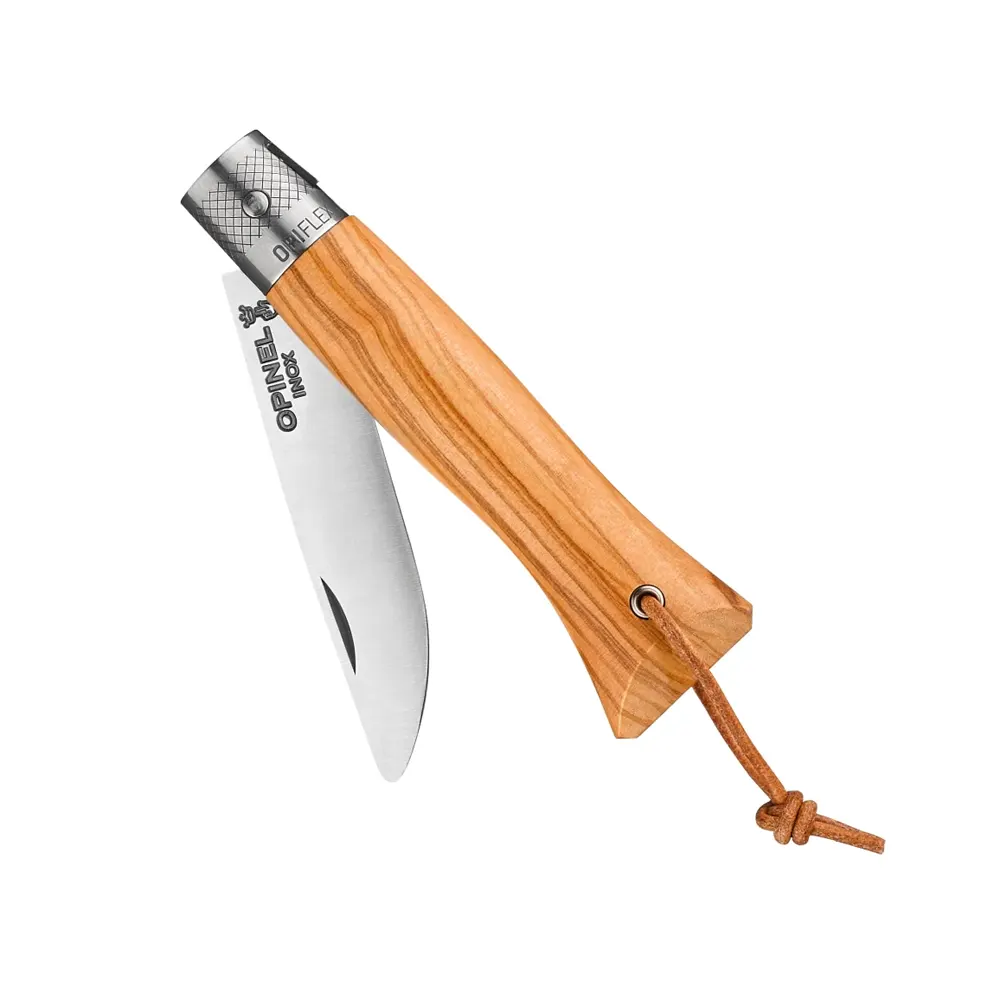 Сгъваем нож Opinel - néo6, острие 7 см, дръжка от маслиново дърво - 2