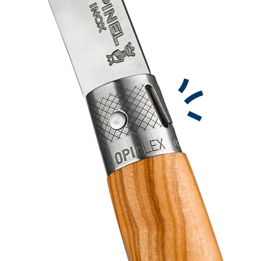 Сгъваем нож Opinel - néo6, острие 7 см, дръжка от маслиново дърво - 5