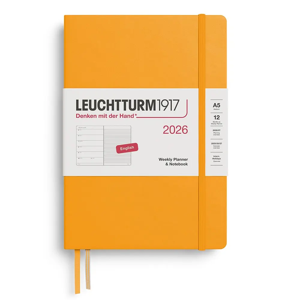 Тефтер А5 Leuchtturm1917 Weekly Planner & Notebook 2026, Rising Sun