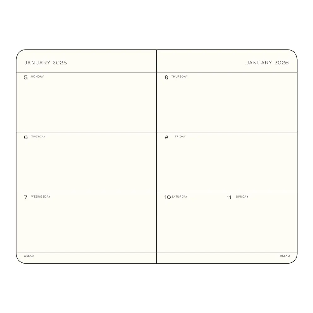 Тефтер B6+ Leuchtturm1917 Weekly Planner Paperback 2026, Dusty Rose - 2