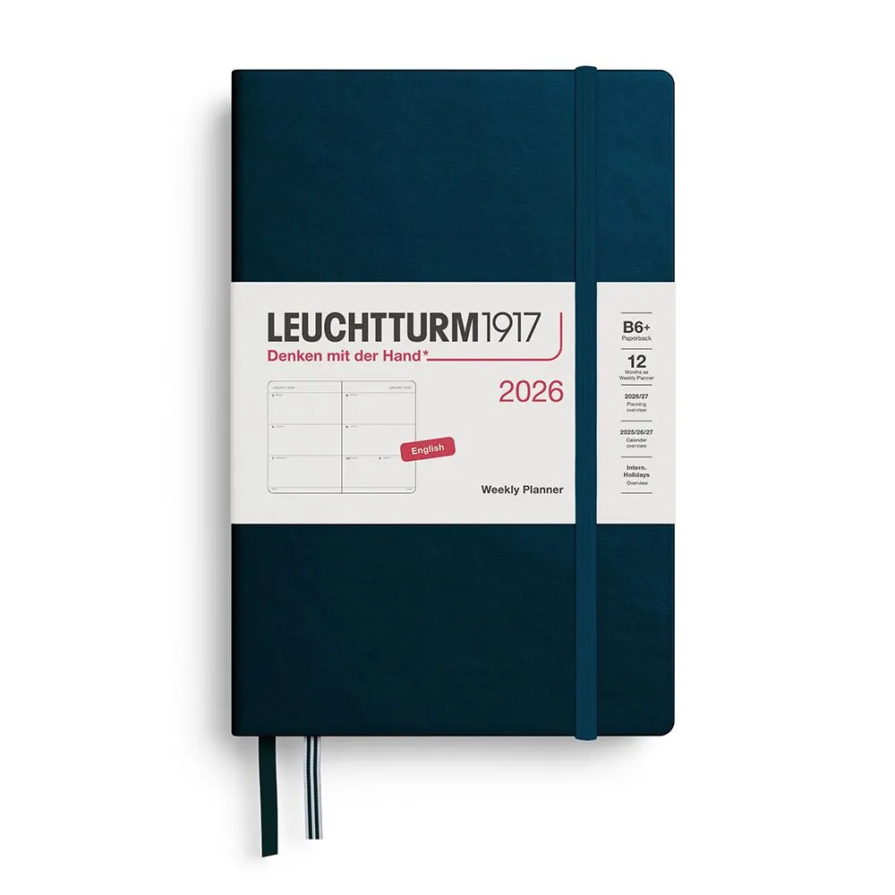 Тефтер B6+ Leuchtturm1917 Weekly Planner Paperback 2026, Deep Sea