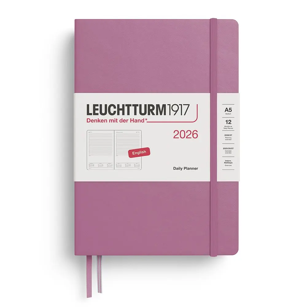 Тефтер А5 Leuchtturm1917 Daily Planner 2026, Dusty Rose