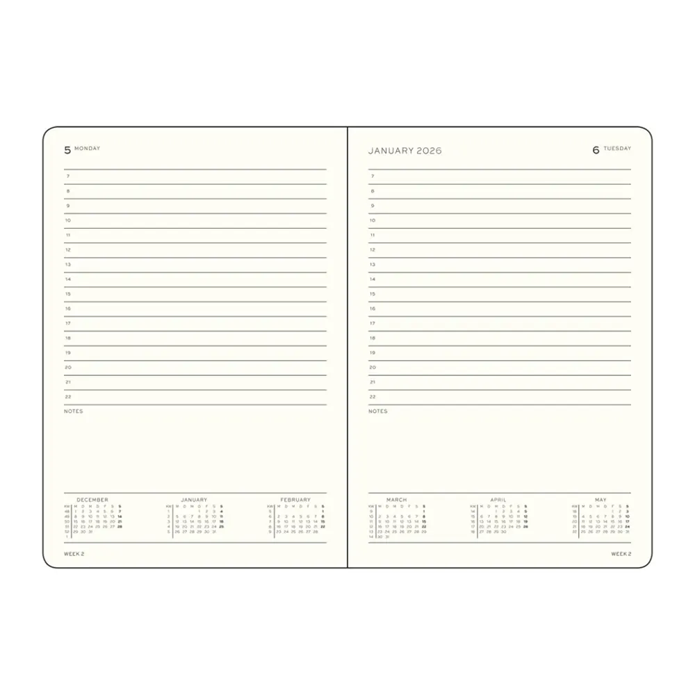 Тефтер А5 Leuchtturm1917 Daily Planner 2026, Forest Green - 2