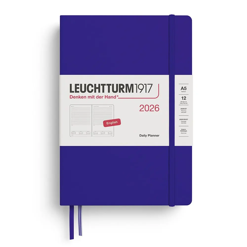Тефтер А5 Leuchtturm1917 Daily Planner 2026, Ink