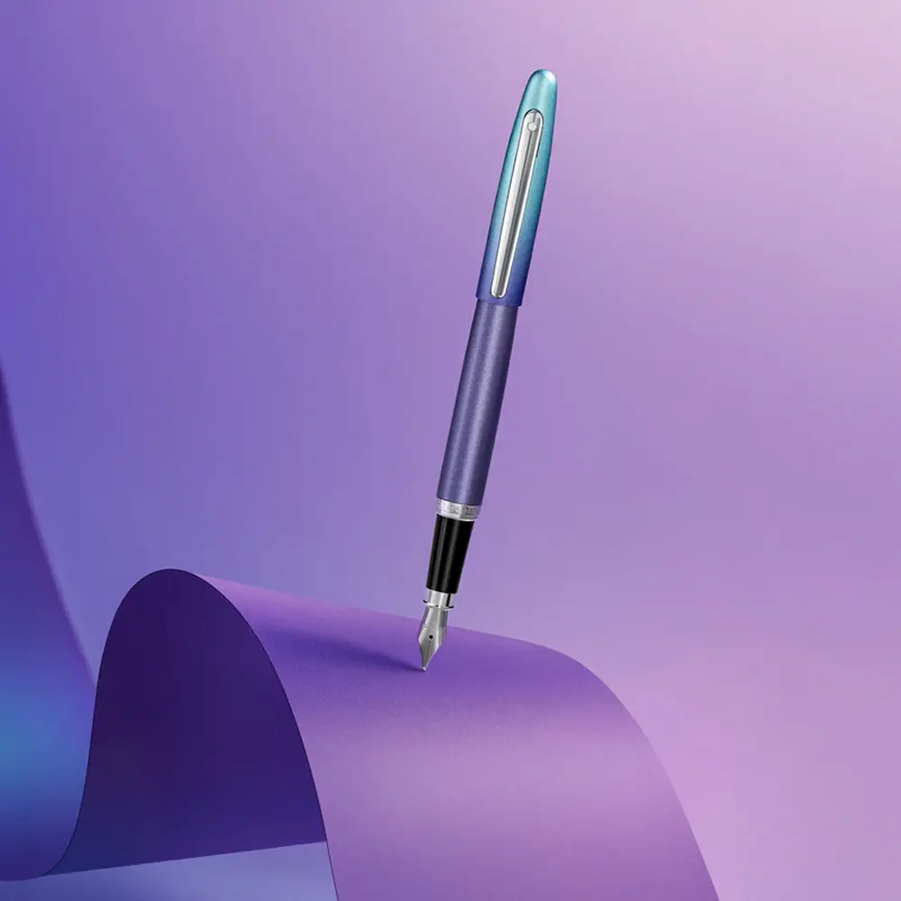Писалка Sheaffer VFM - Expressions with Chrome-Plated Trims, синя/лилава, M перо - 7