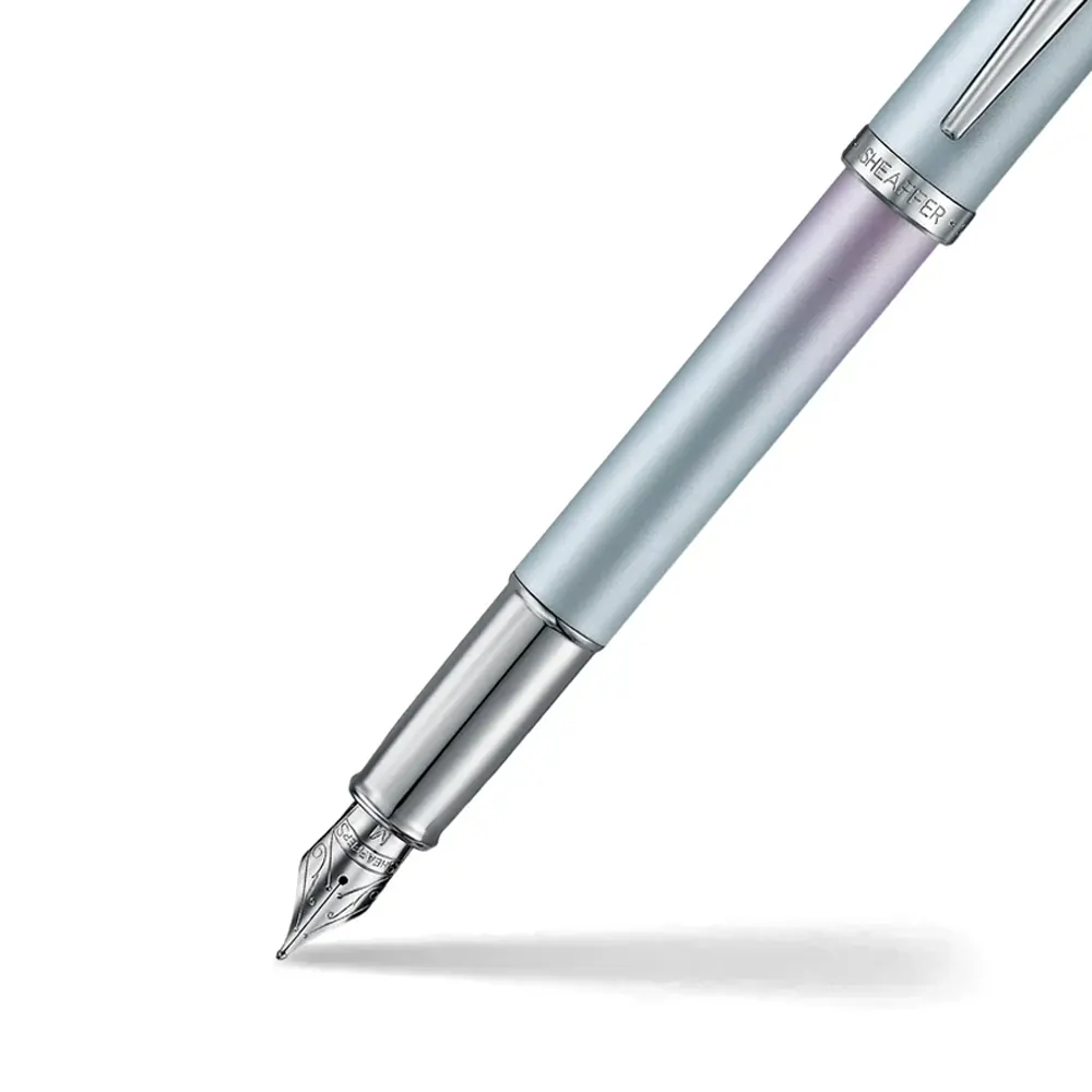 Писалка Sheaffer 100 - Expressions, Chrome-Plated Trims, синя/розова, M перо - 2