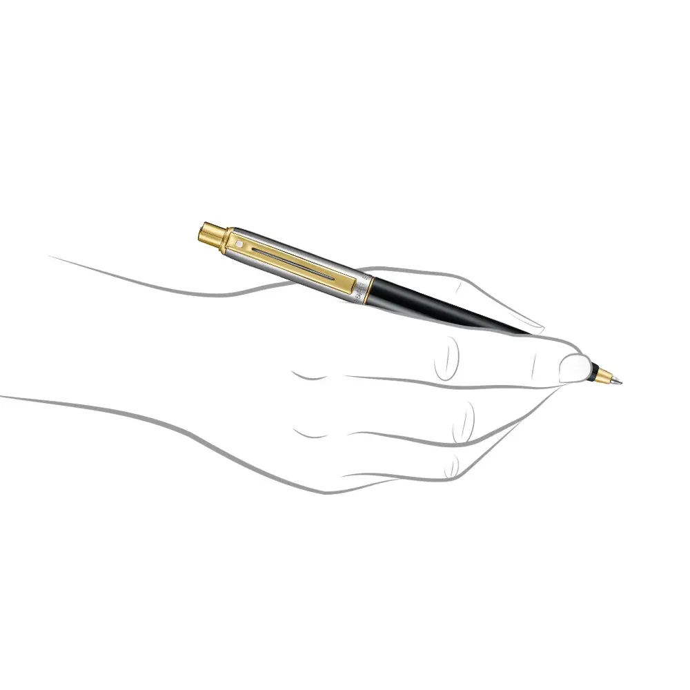 Химикалка Sheaffer Sentinel - Gloss Black With PVD Gold Trim - 4