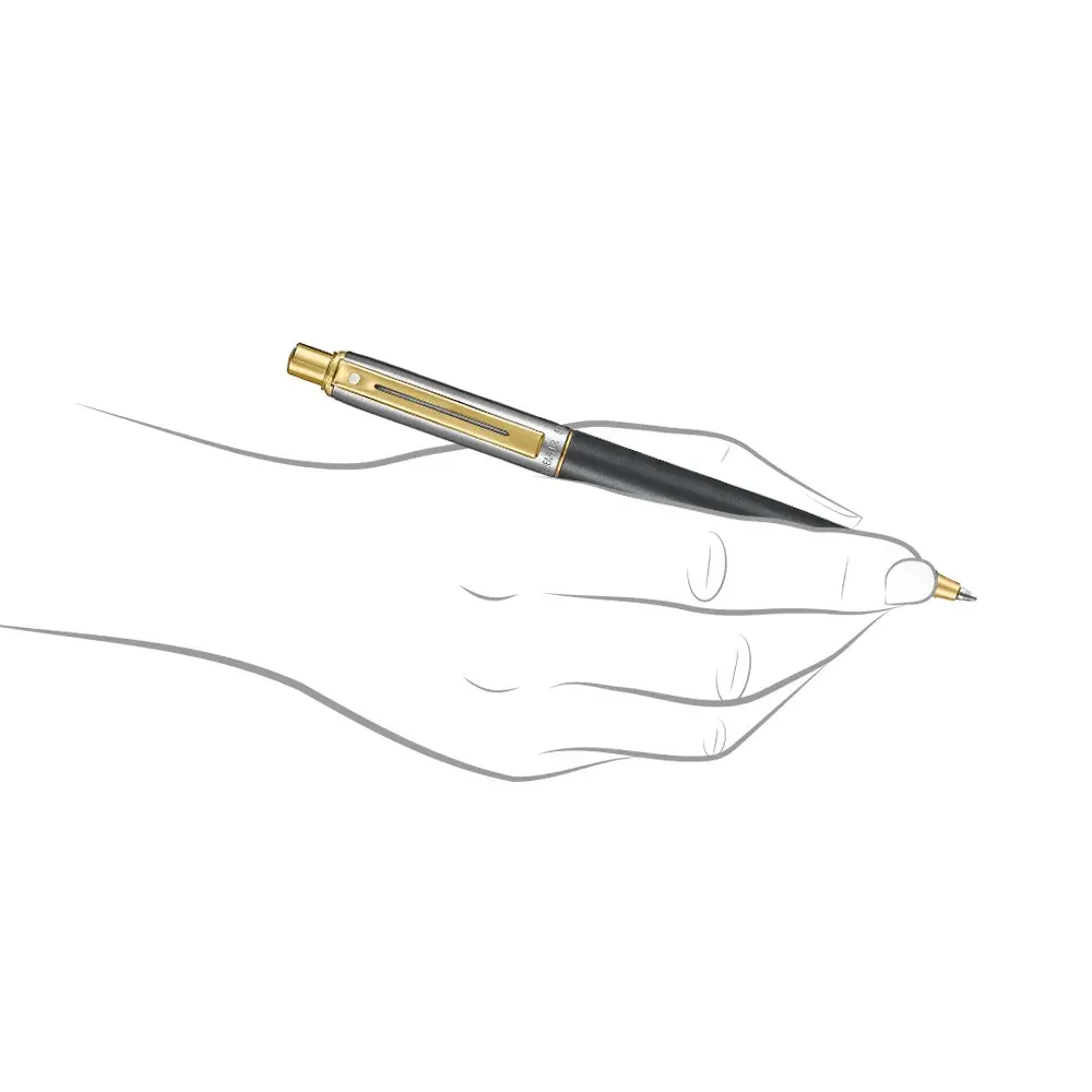 Химикалка Sheaffer Sentinel - Matt Black With PVD Gold Trim - 3