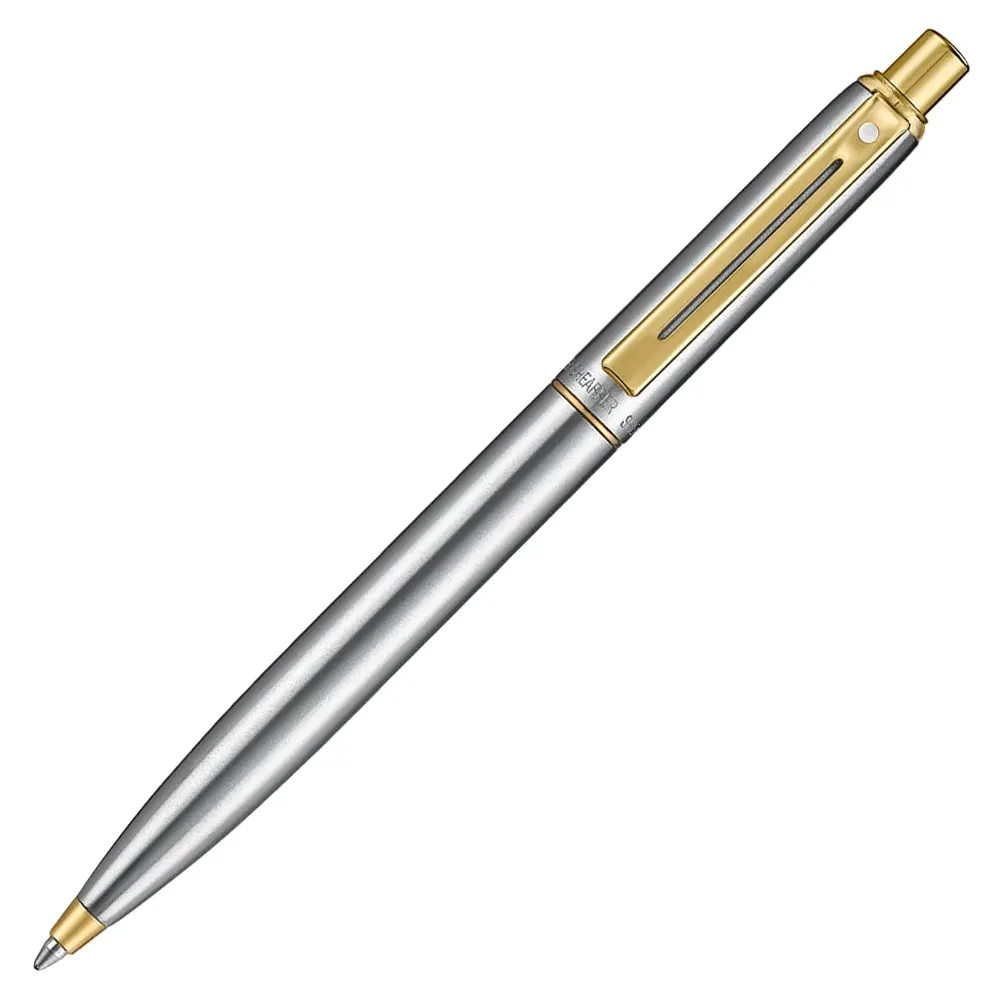 Химикалка Sheaffer Sentinel - Brushed Chrome with Gold-Plated Trims
