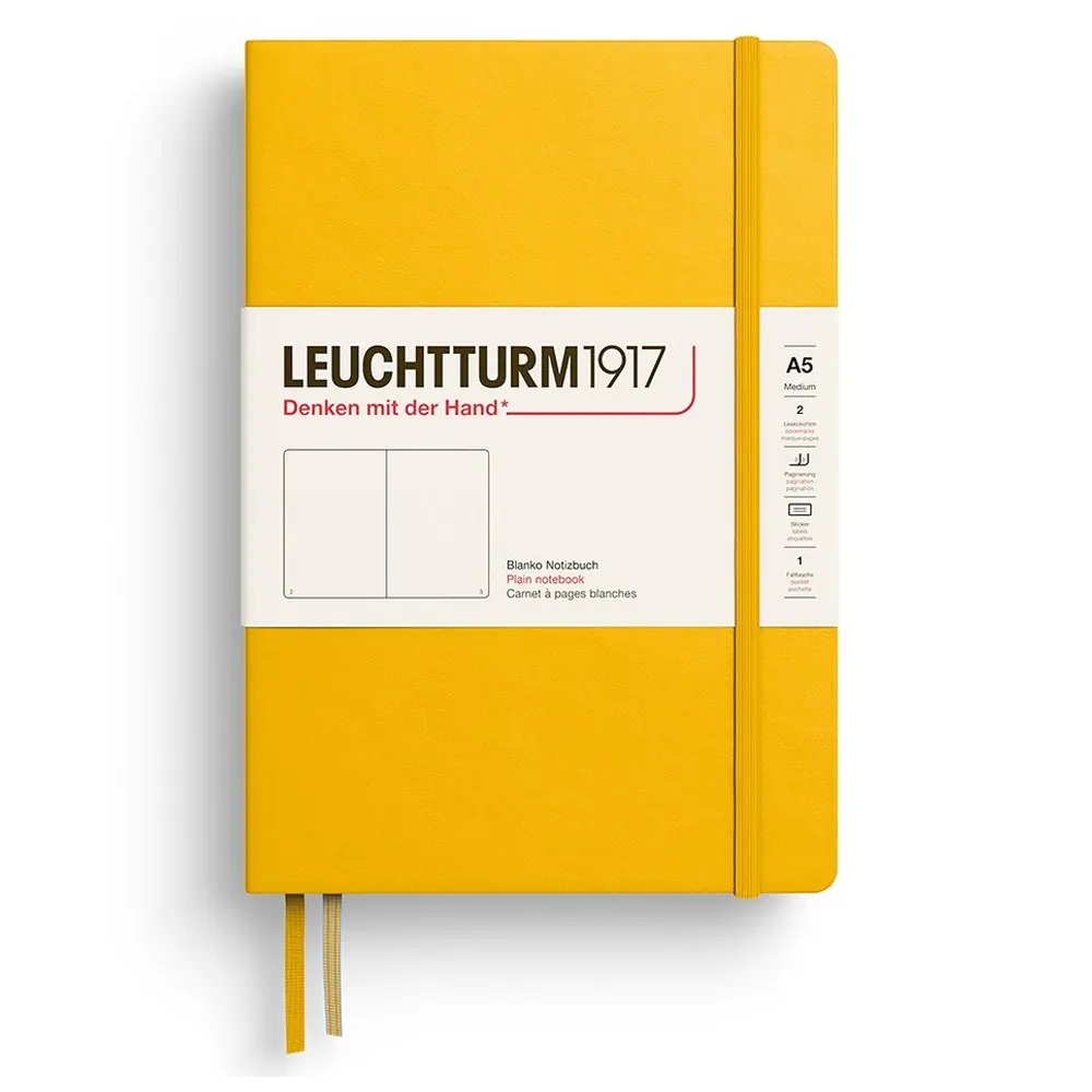 Тефтер Leuchtturm1917 New Colours 2026 - Sunflower, A5, твърди корици, нелиниран