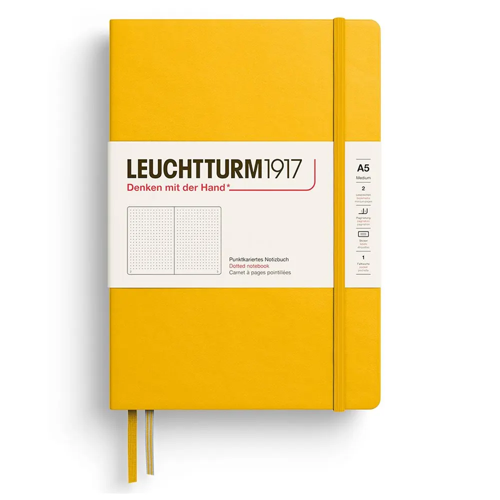 Тефтер Leuchtturm1917 New Colours 2026 - Sunflower, A5, твърди корици, на точки
