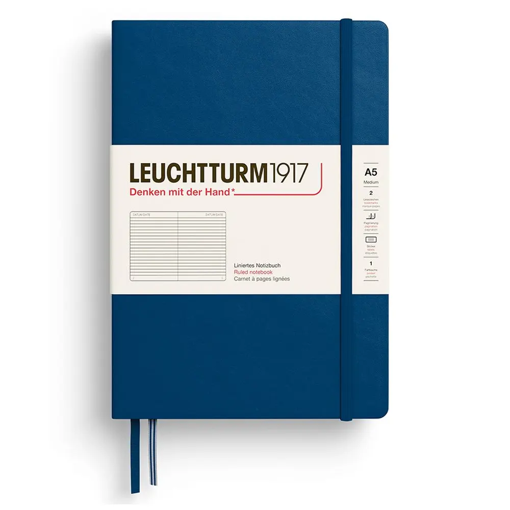 Тефтер Leuchtturm1917 New Colours 2026 - Indigo, A5, твърди корици, линиран