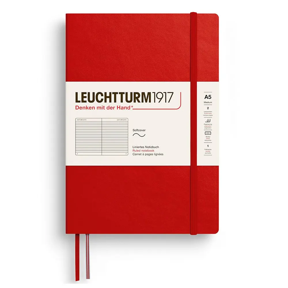 Тефтер Leuchtturm1917 New Colours 2026 - Cherry, A5, меки корици, линиран