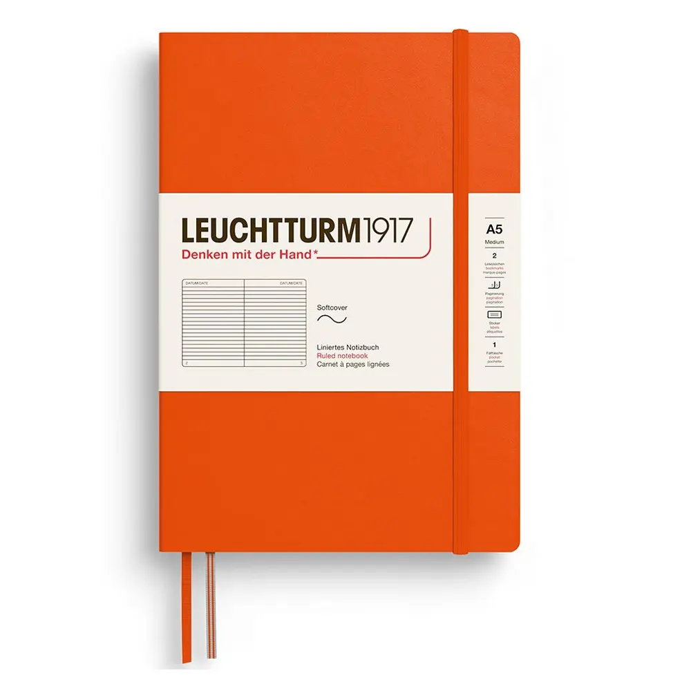 Тефтер Leuchtturm1917 New Colours 2026 - Pumpkin, A5, меки корици, линиран