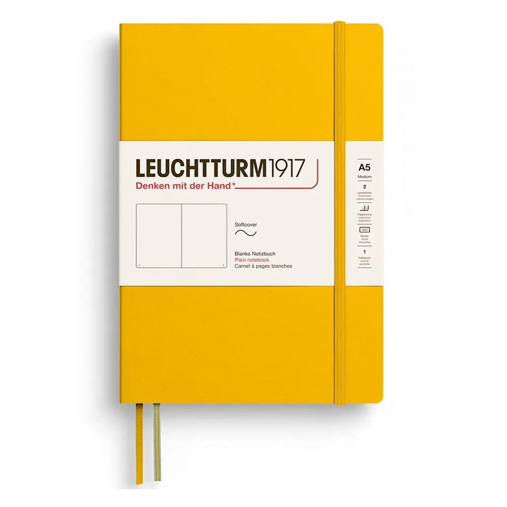 Тефтер Leuchtturm1917 New Colours 2026 - Sunflower, A5, меки корици, нелиниран