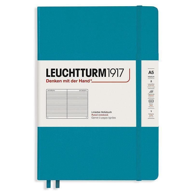 Тефтер А5 Leuchtturm1917 Smooth Colors Collection Ocean, твърди корици, на редове