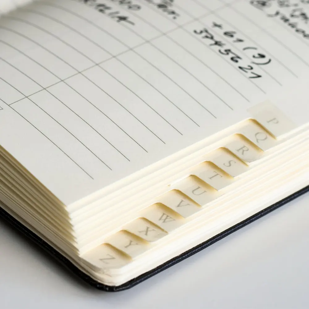Тефтер A6 Leuchtturm1917 - Address Book, твърда корица, черен - 2