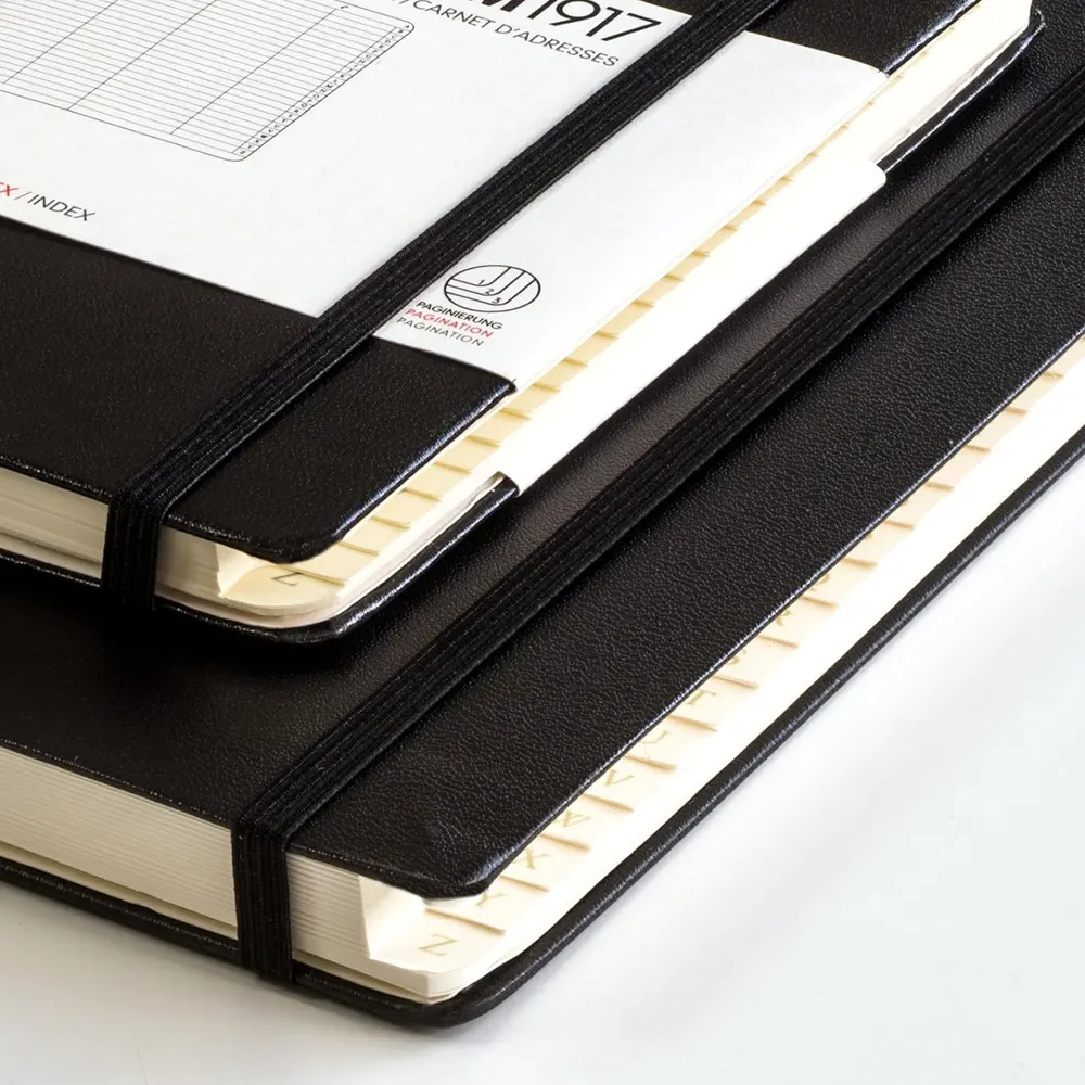 Тефтер A6 Leuchtturm1917 - Address Book, твърда корица, черен - 3