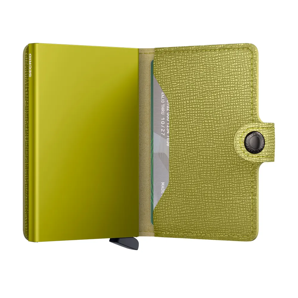 Портфейл SECRID - Mini Crisple Lime, с RFID защита - 3
