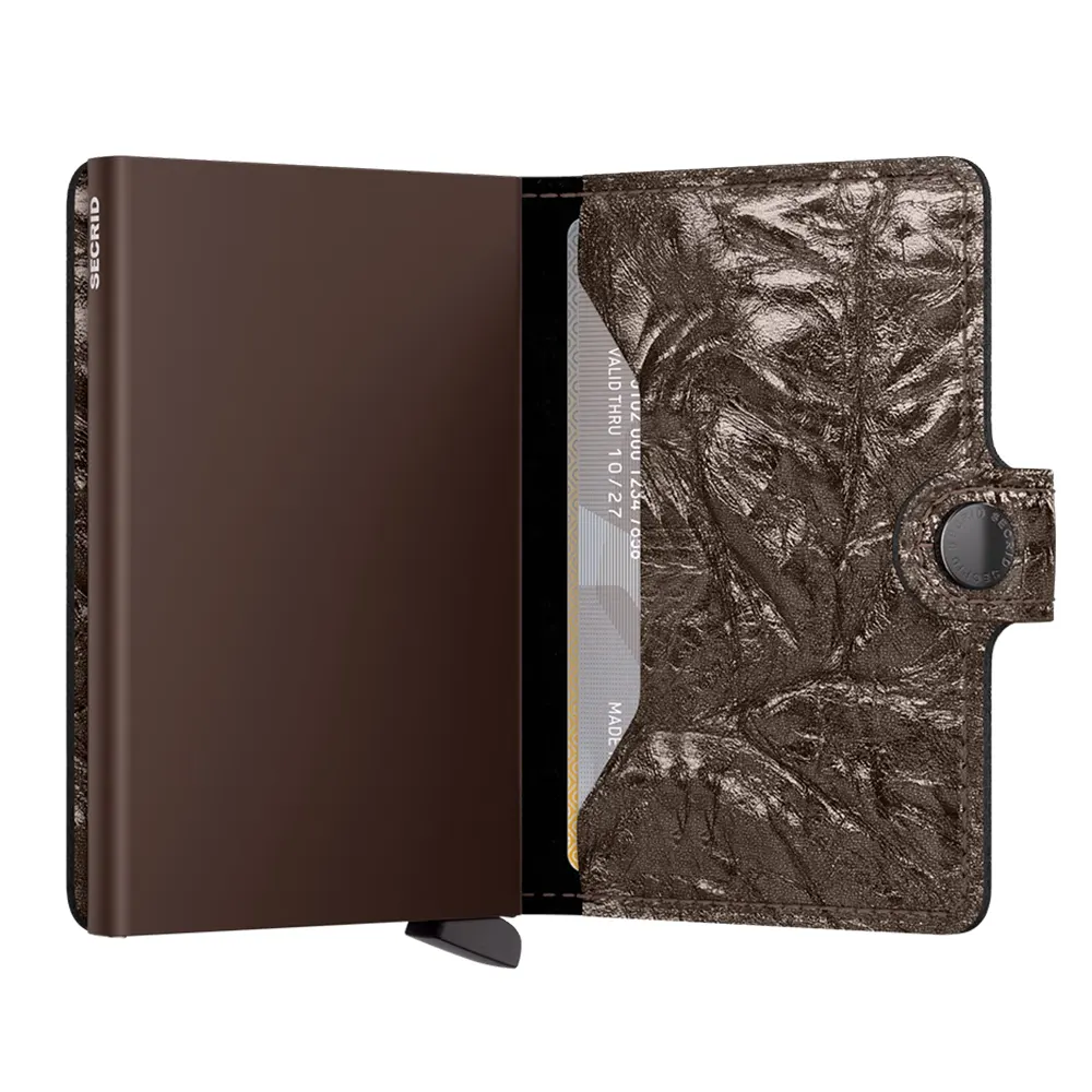 Портфейл SECRID - Mini Crunch Bronze, естествена кожа, RFID защита - 3