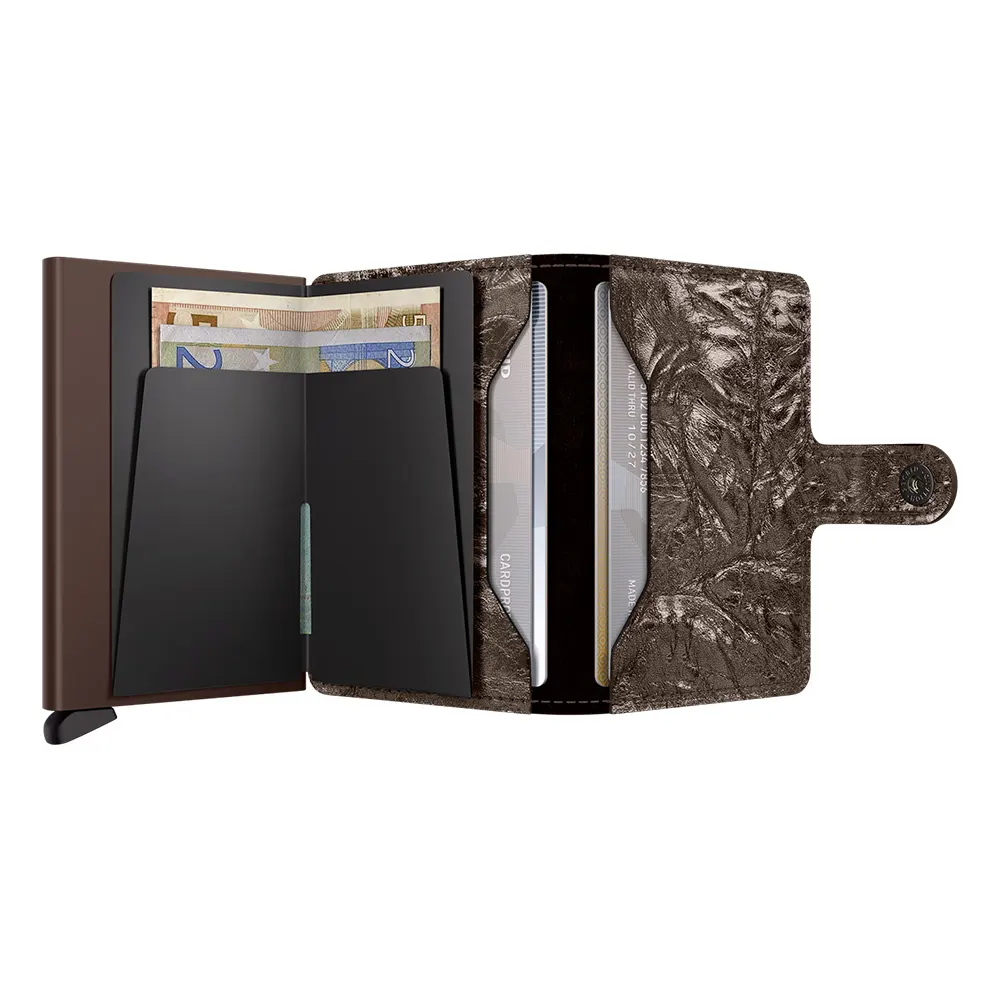 Портфейл SECRID - Mini Crunch Bronze, естествена кожа, RFID защита - 4