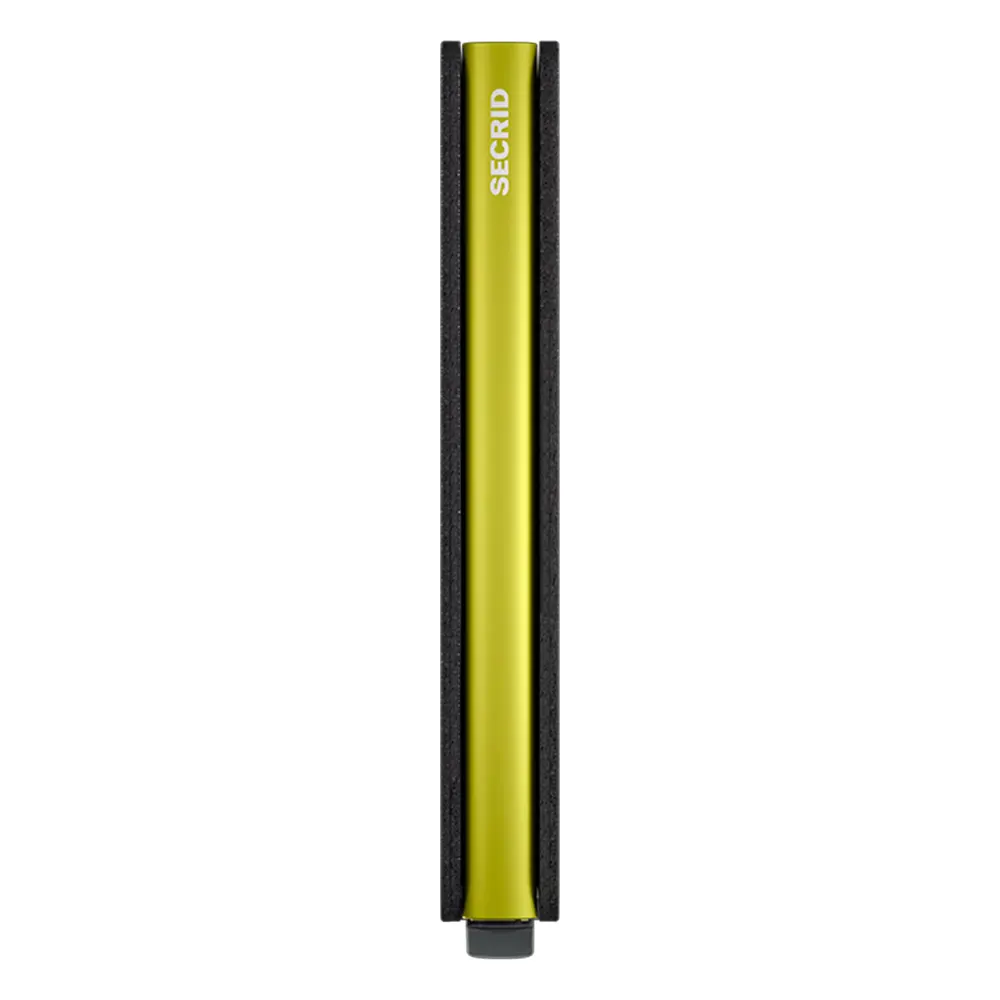 Портфейл SECRID - Slim Matte Grey & Lime, с RFID защита - 2