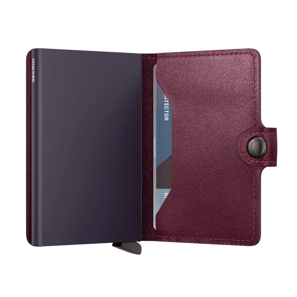 Портфейл SECRID - Mini Original Cranberry, естествена кожа, с RFID защита - 3