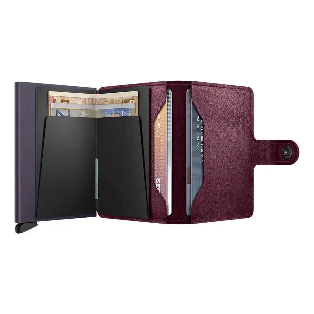 Портфейл SECRID - Mini Original Cranberry, естествена кожа, с RFID защита - 4